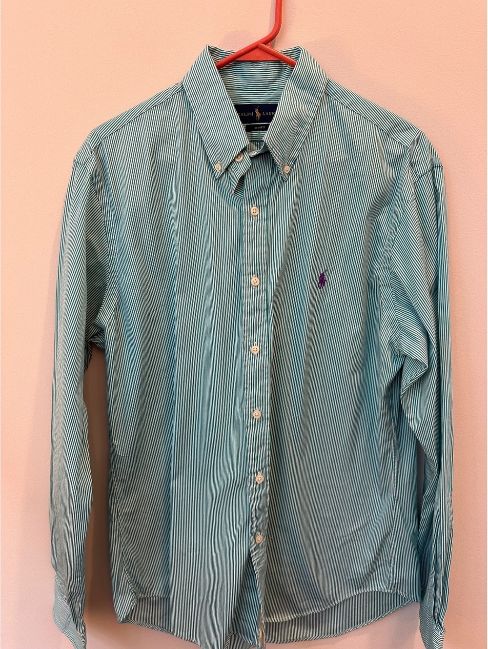 TWO RALPH LAUREN LONG SLEEVE LARGE SLIM FIT BUTTON DOWNS - Picture 6 of 7